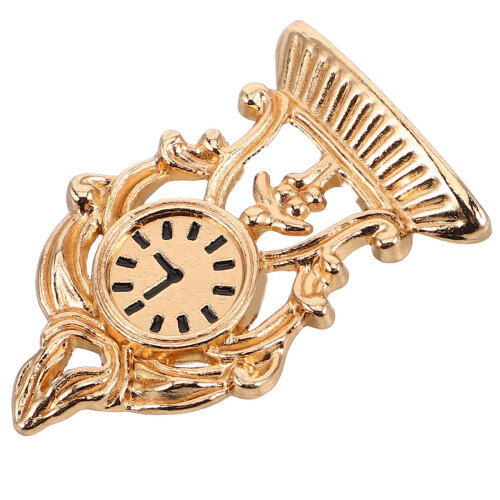 4St Mini Bordsklocka I Vintage Stil För Dockskåpsdekoration 1