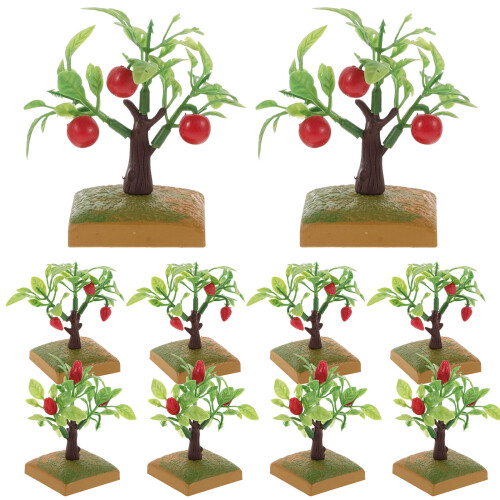 10Pcs Miniatyrfrukträd Modeller För Sandbord 2