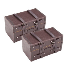 4 Pcs Mini Imitation Wooden Storage Boxes For Kids