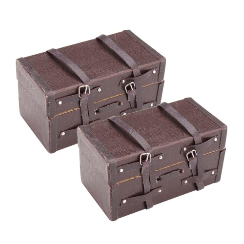 4 Pcs Mini Imitation Wooden Storage Boxes For Kids