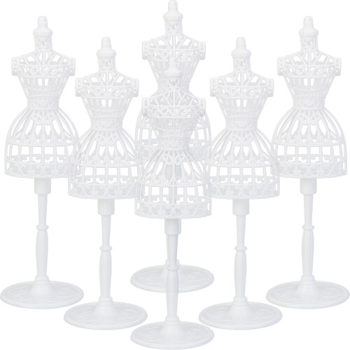 6Pcs Dockkläder Mannekäng Klädsel Display Ställ Modell 2