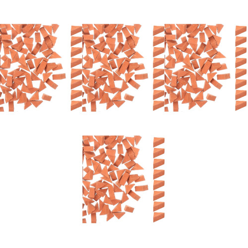 800 Pcs Triangle Trädgårdstillbehör Diy Sandlåda 1:16 2