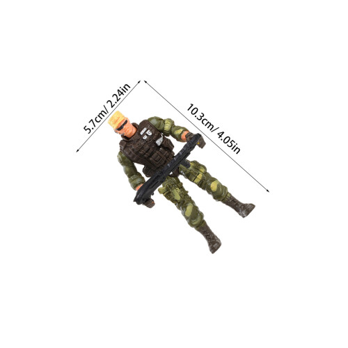 6Pcs Flexibla Militär Soldat Modellleksaker För Barn 2