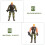 6Pcs Flexibla Militär Soldat Modellleksaker För Barn 8
