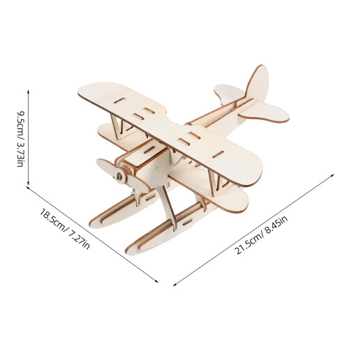2St Träflygplan Modell Glidflyg Set Utbildningslek Leksak För Barn 1