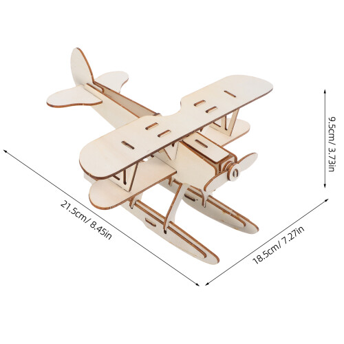 2St Träflygplan Modell Glidflyg Set Utbildningslek Leksak För Barn 2