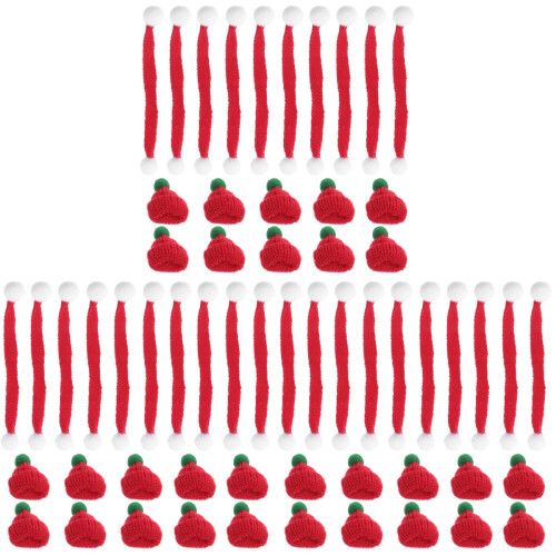 60 Delar Mini Dockshattar Stickad Ylleshatt DIY 2