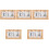 5Pcs Dockshus Vändkalender Modell Miniatyr Skrivbordskalender 5