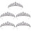 5St Bryllup Tiara Smycke Huvudprydnad För 6