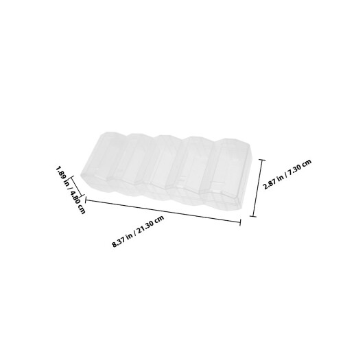 2Pcs Clear Plastic Poker Chip Storage Box With Lid 1