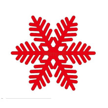 (Red（9.3 * 10.5cm）, 4pcs) CHRISTMAS PARTY TABLE MATS Placemats Red Snowflake Dinner Dinning Set XMAS