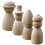 4Pcs Trädockor Diy Målning Ofullbordade Trädock-Ornament 6