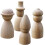 4Pcs Trädockor Diy Målning Ofullbordade Trädock-Ornament 1