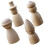 4Pcs Trädockor Diy Målning Ofullbordade Trädock-Ornament 11