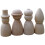 4Pcs Trädockor Diy Målning Ofullbordade Trädock-Ornament 2