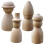 4Pcs Trädockor Diy Målning Ofullbordade Trädock-Ornament 8