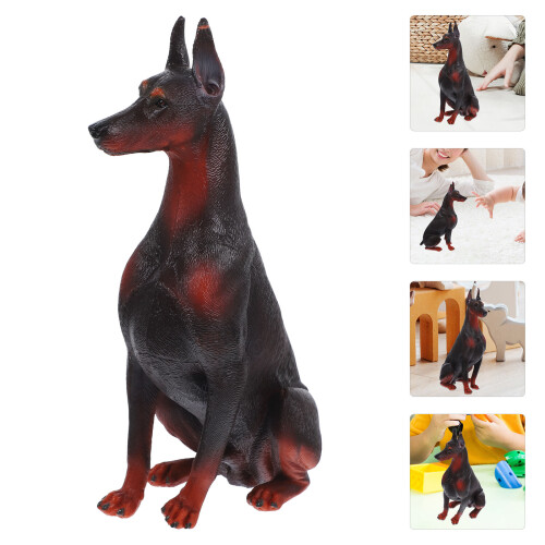 Simulation Doberman Figur Modellhund Plastdjur Leksak För Barn 2