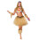 5Pcs Hawaiian Gräs Skirt Set Elastisk Band 5