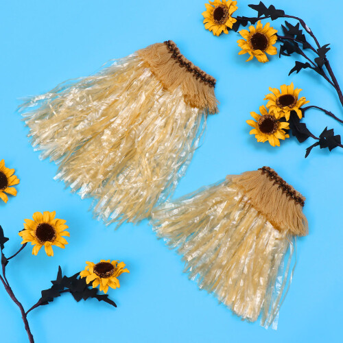 5Pcs Hawaiian Gräs Skirt Set Elastisk Band 2