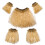 5Pcs Hawaiian Gräs Skirt Set Elastisk Band 2
