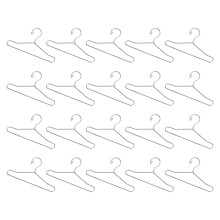 20 Pcs Metall Docksklädhängare Hållbar Klädhängare Mini Docksklädrack