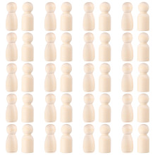 Träklämma Personer Dockor Målning Hantverk För Diy 35Mm