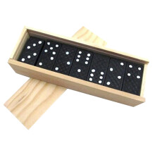 1 Set Trädominobrickor Staplade Leksaksbrickor Domino Brädspel