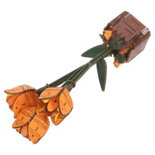 Träblommor För Hantverk: 3D Byggblockssats – Påsklil Bukett – DIY Kit