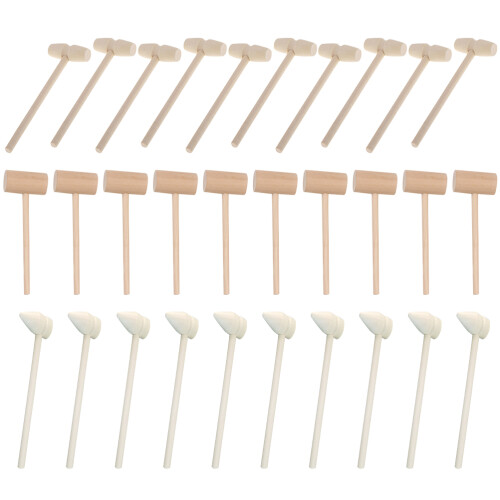 30Pcs Barns Trähammare Bankhuvuden
