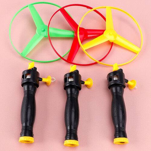8Pcs Flygskivleksaker Barns Flygskivlek Pull String Skivor 2