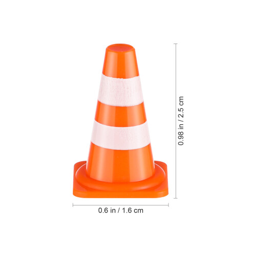 50Pcs Mini Trafikkoner Trafikskyltar Byggtrafik Leksaker 1
