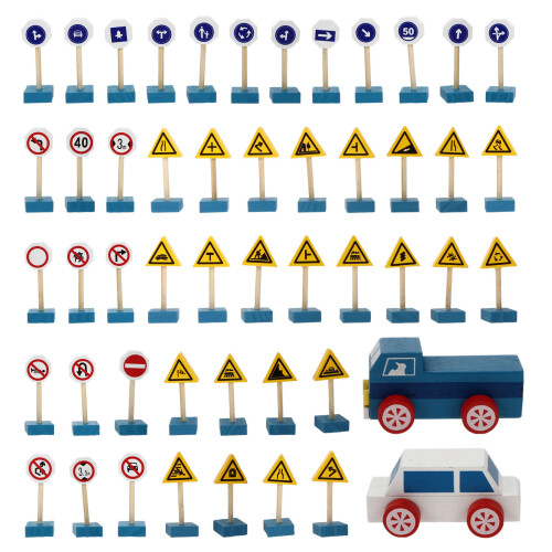 1 Set Förskoleundervisningsmaterial Trafikskyltar