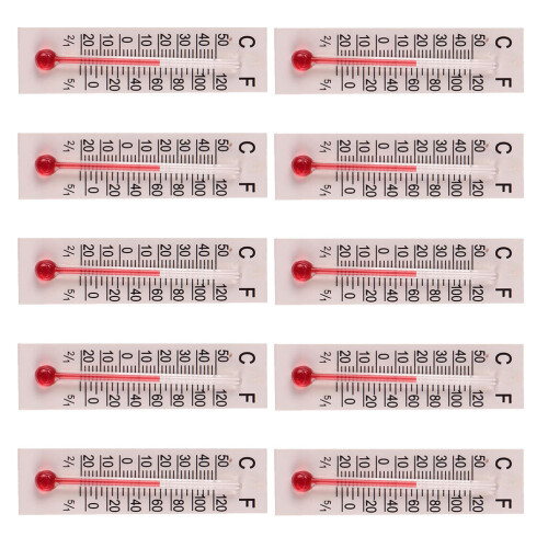 10Pcs Dockshus Termometermodeller 1:12 Analog För Temperaturmätning