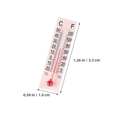 10Pcs Dockshus Termometermodeller 1:12 Analog För Temperaturmätning 2