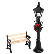 2 Delar Simuleringsnattlampa Miniatyrstol Minihus Tillbehör