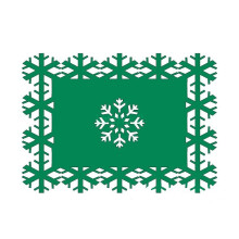 (Green（35 * 25cn）, 4pcs) NEW CHRISTMAS PARTY TABLE MATS Placemats Red Snowflake Dinner Dinning Set XMAS