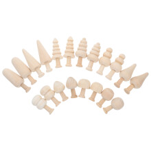 20Pcs Trädekorationer Diy Graffiti Träträd Mini