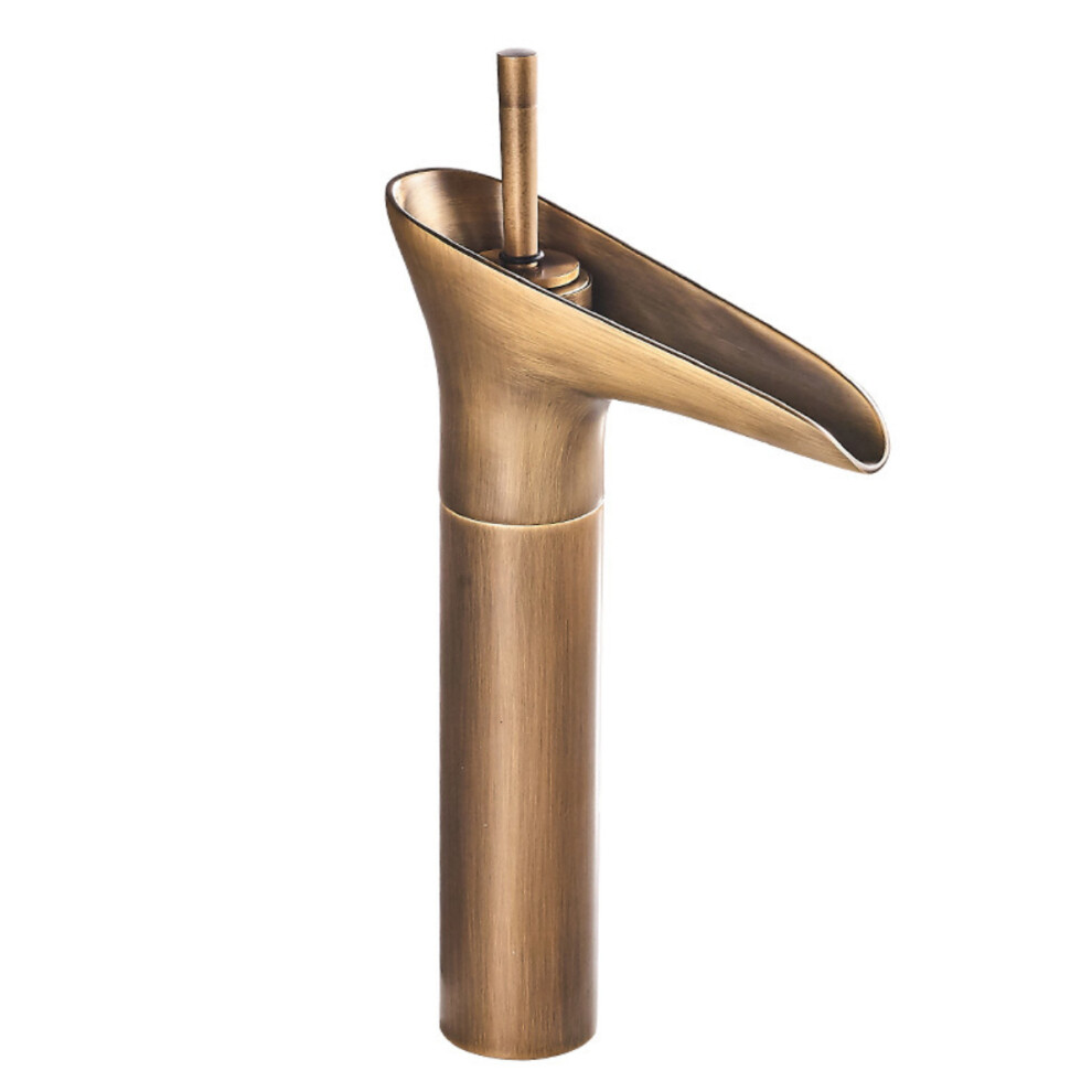 Elegant Waterfall Bathroom Faucet, Solid Brass Construction Ensures Durability And Longevity In Your Bathroom Vanity Space 9061222313287