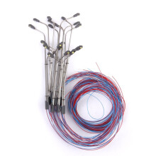10Pcs 1/150 Modell Gatlampor Lampstolpar Med Huvuden (Vita)