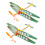 2Pcs Gummibanddriven Flygplansglidare Hantverksmaterial Leksak 9