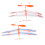 2Pcs Gummibanddriven Flygplansglidare Hantverksmaterial Leksak 8