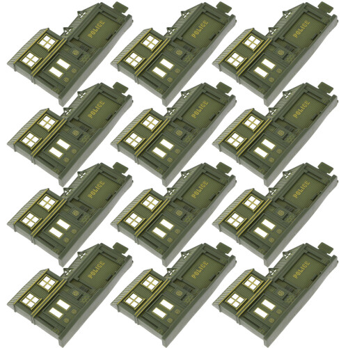 12St Simulerad Polisstation Modell Miniatyr Sandbord Décor