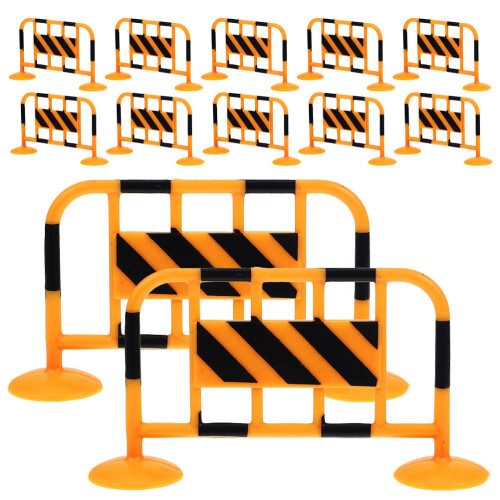 12Pcs Mini Trafikvägsspärrar Stängselmodell 1