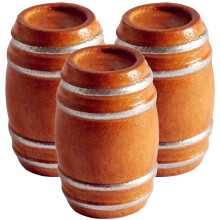 3Pcs Mini Träs Fat Modell, Miniatyröl Vinfat, Mini Tillbehör