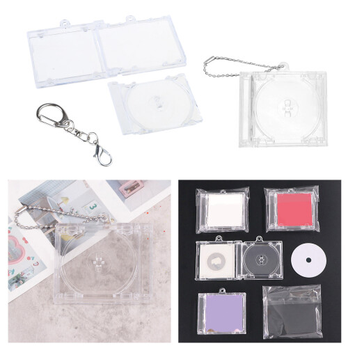 Acrylic Disc Hanging Charm Disc Keychain Key Rings-blank box 1