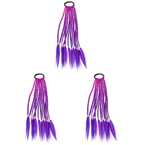 3Pcs Barns Fläta Peruk Med Hårdekor Och Hårring 1
