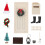 2Satser Mini Xmas Prydnad Kit Hållbar Plast För Dockhus 9
