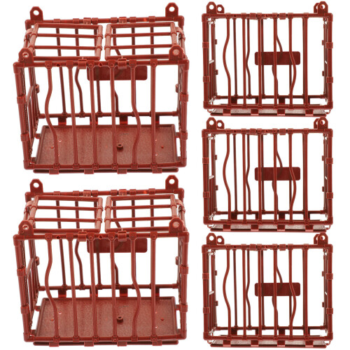 5Pcs Mini Plastdjur Bur Modell Miniatyr För Sandlåda