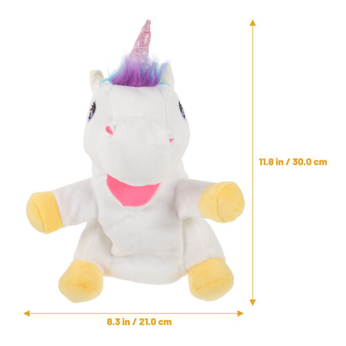 Unicorn Handpuppet Plushdjur Berättande Leksak 1