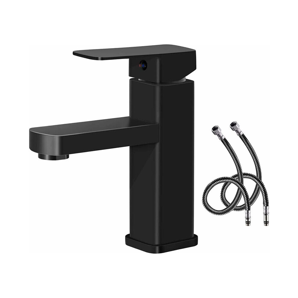 Single Hole Bathroom Faucet, Lead-Free Material Ensures Safe Water Usage, Matte Black Finish Adds A Timeless Modern Farmhouse Appeal, Stainless Steel 9061222315410
